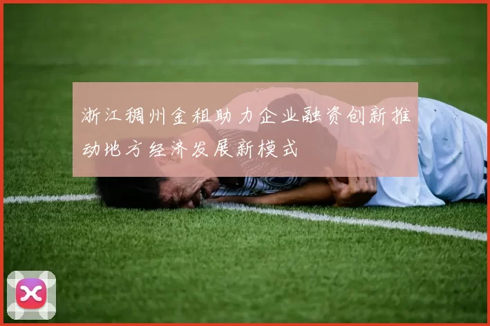浙江稠州金租助力企业融资创新推动地方经济发展新模式